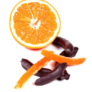 Chocolate-Dipped Orange Peels with 70% Colombian dark chocolate